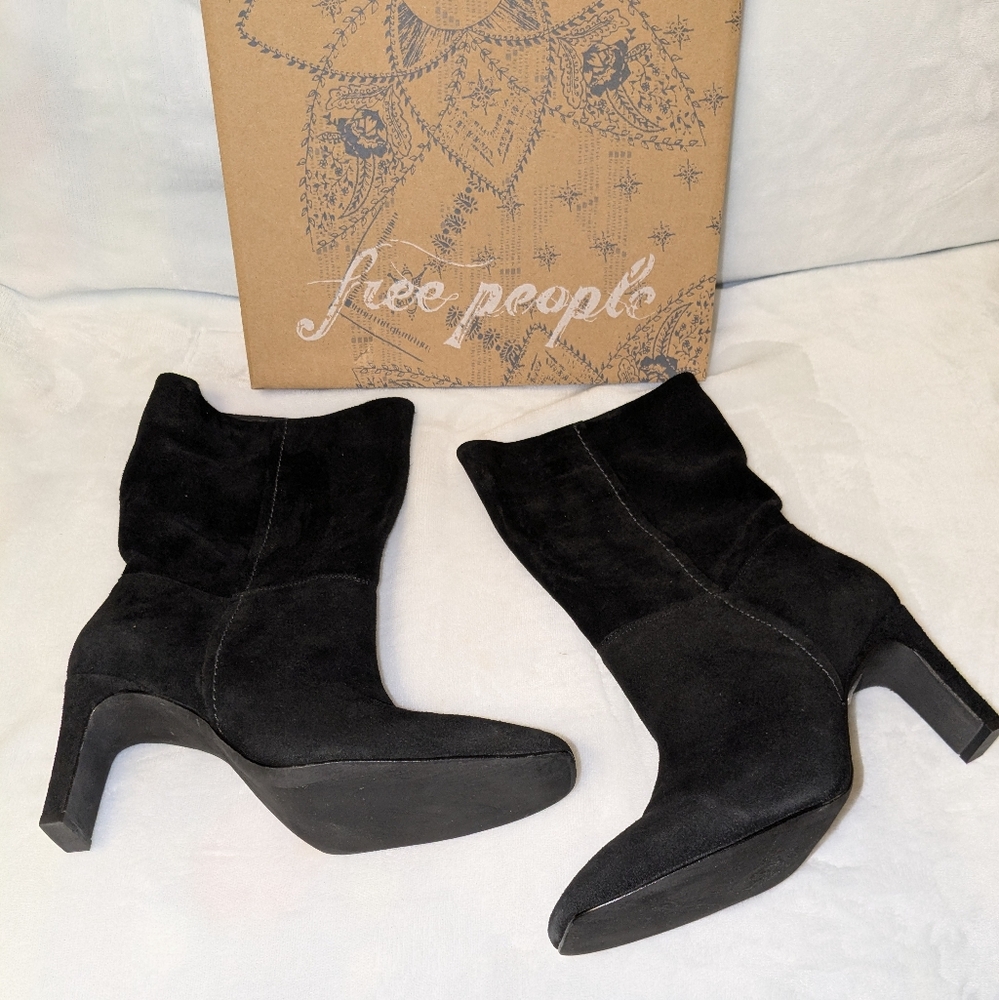 Free People Black Women's Claudette Slouch Boots Size 9.5
